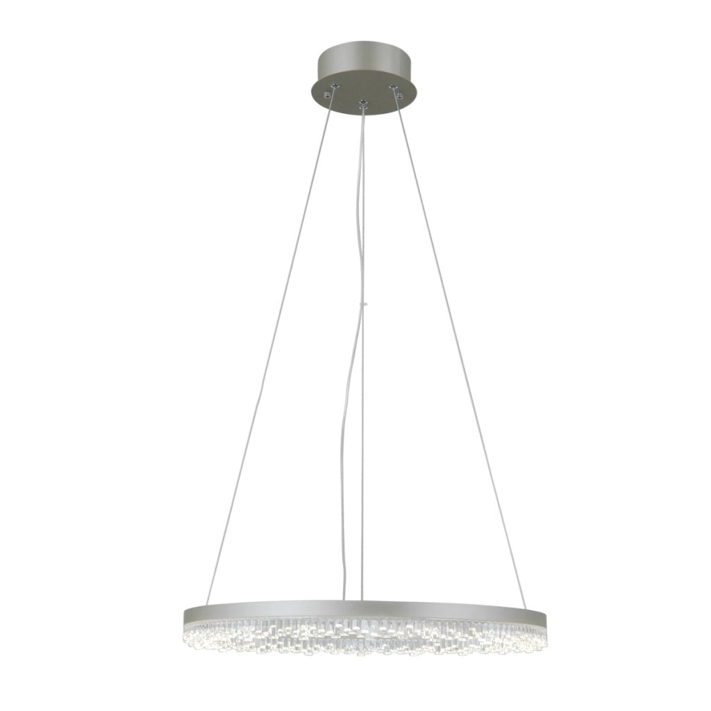 Lampada sospesa LED anello Barlo 22W cromata Italux