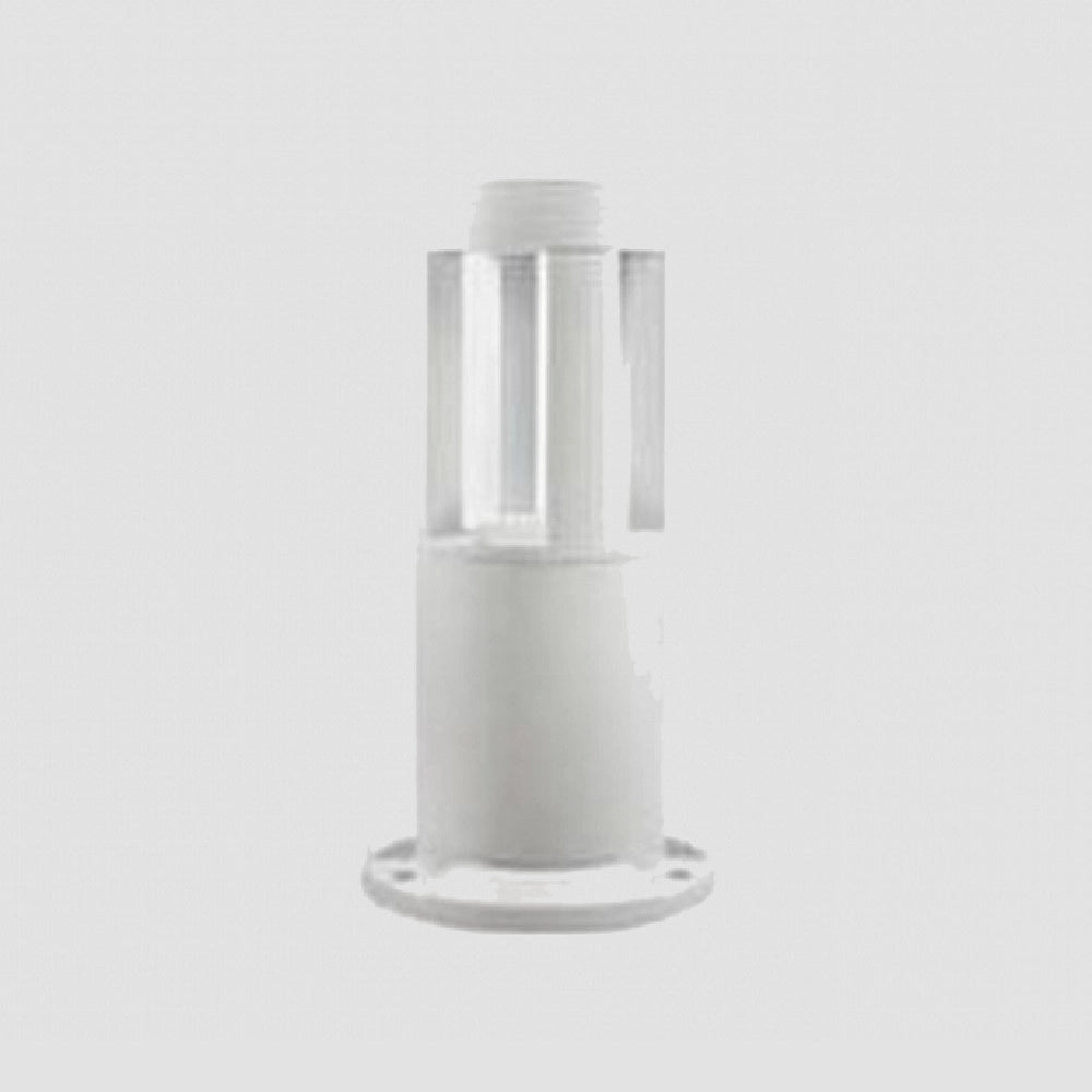 Trade Shop - Lampada Da Terra Segnapasso Da Giardino Ip65 In Alluminio Vetro 12 W Es59 Bianco - -bianco Naturale      -