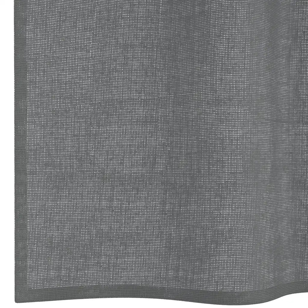 Tende in Voile con Occhielli 2 pz Grigio Scuro 140x225 cm