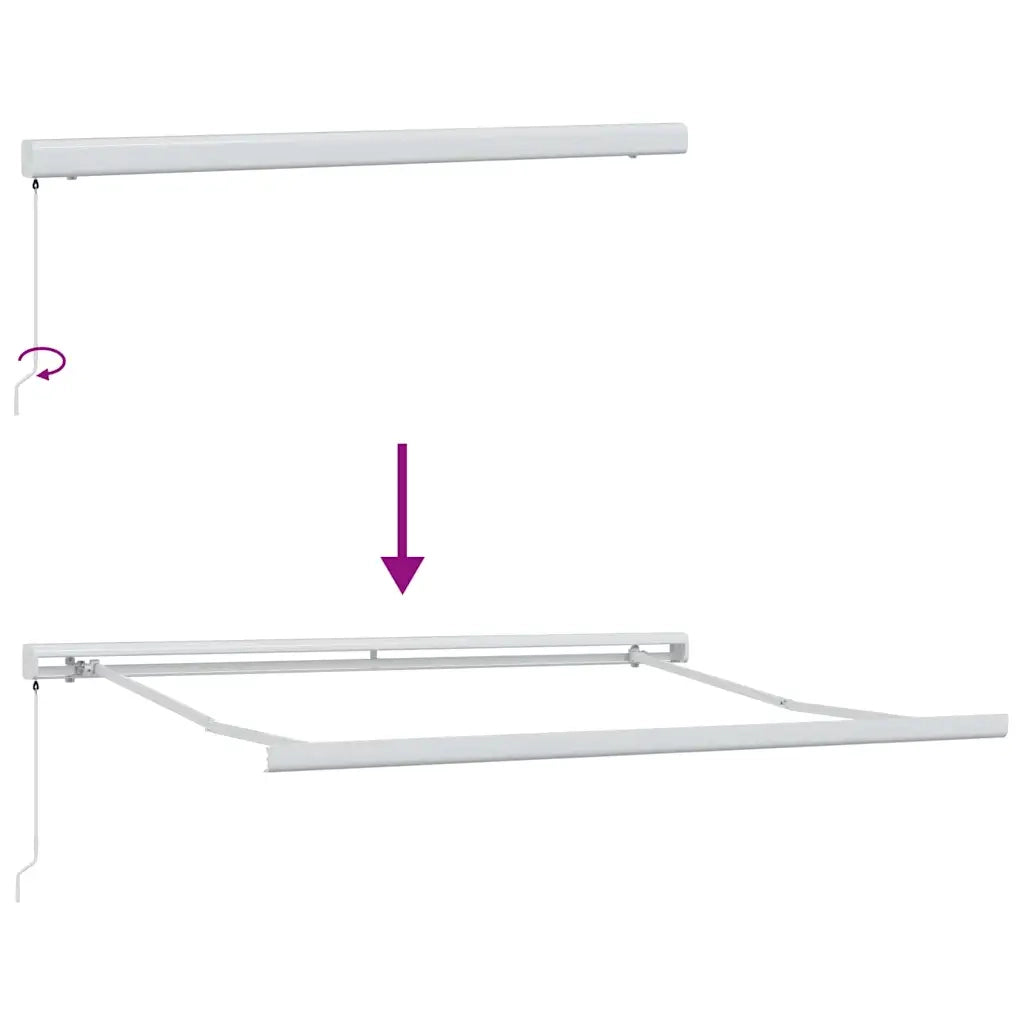 Tenda Retrattile Multicolore 350 x 250 cm Tessuto e Metallo 3330315