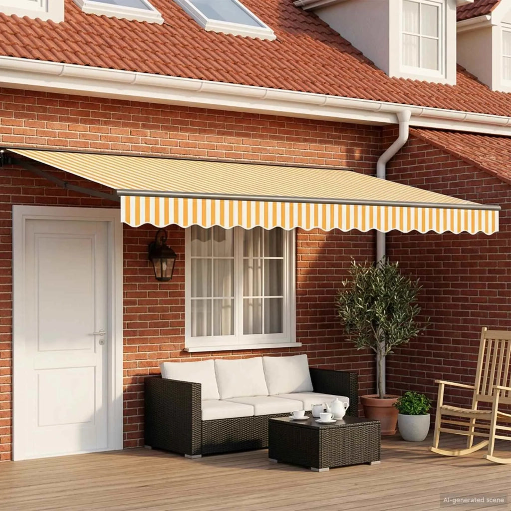 Cornice per Tenda Manuale con LED 4,5 × 3,5 m 3420897