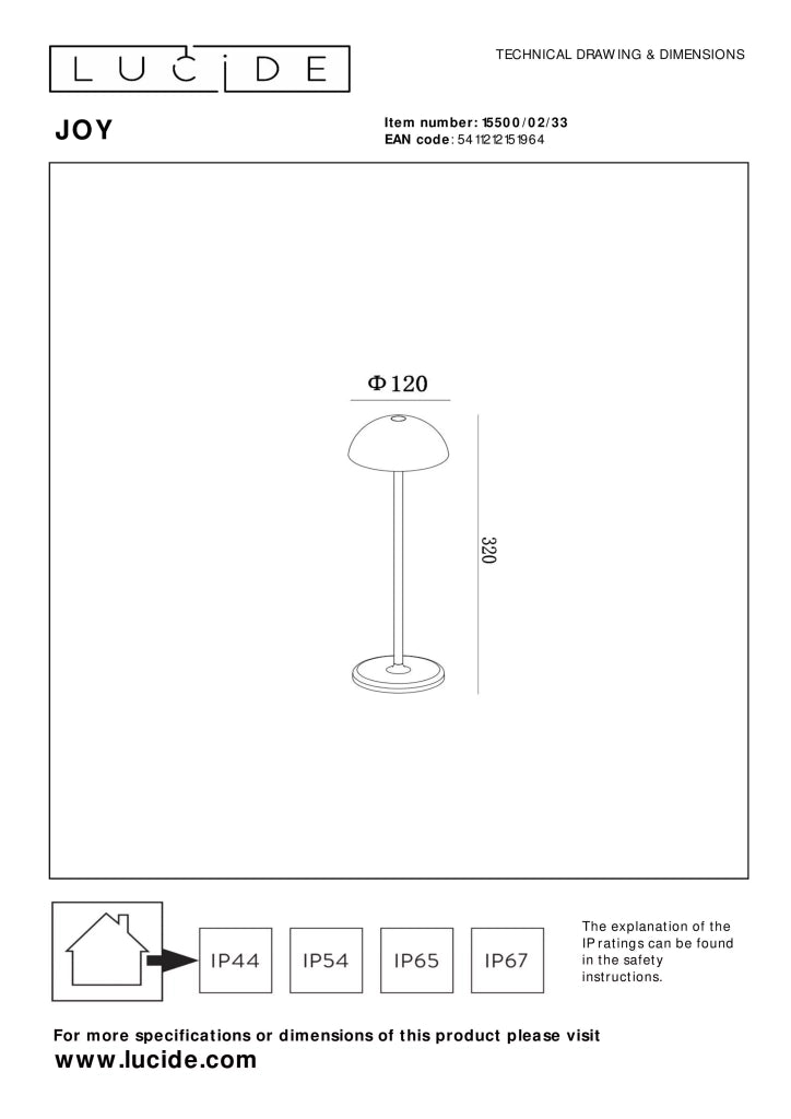 Lampada tavolo esterna verde a batteria LED Lucide