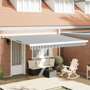 Tenda Retrattile Antracite e Bianca 4x3 m Tessuto e Alluminio 3216135