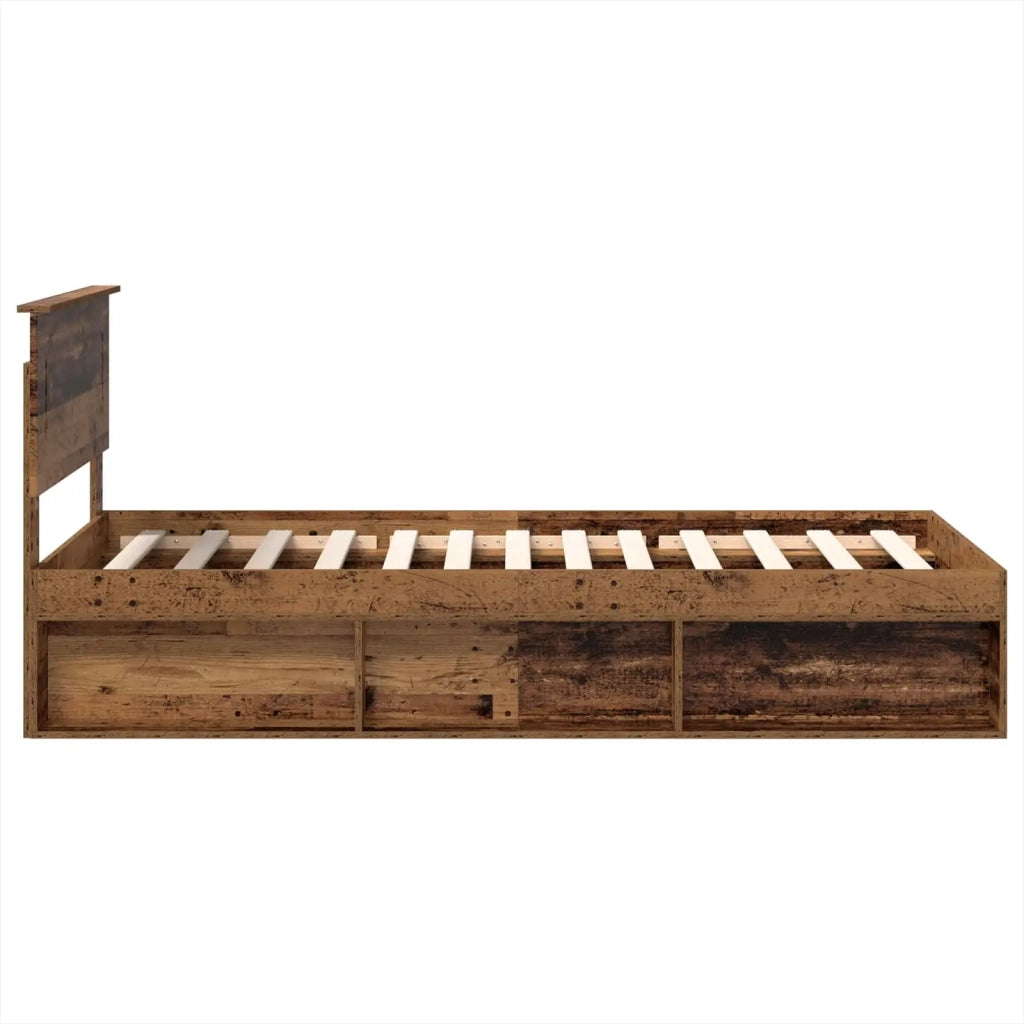 Struttura del letto-Giroletto Legno vecchio 75 x 190 cm Legno multistrato 342461