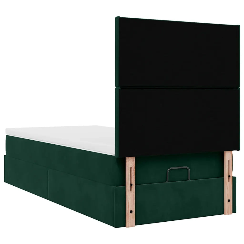 Struttura Letto Pouf con Materassi 100x200 cm Velluto 3314231
