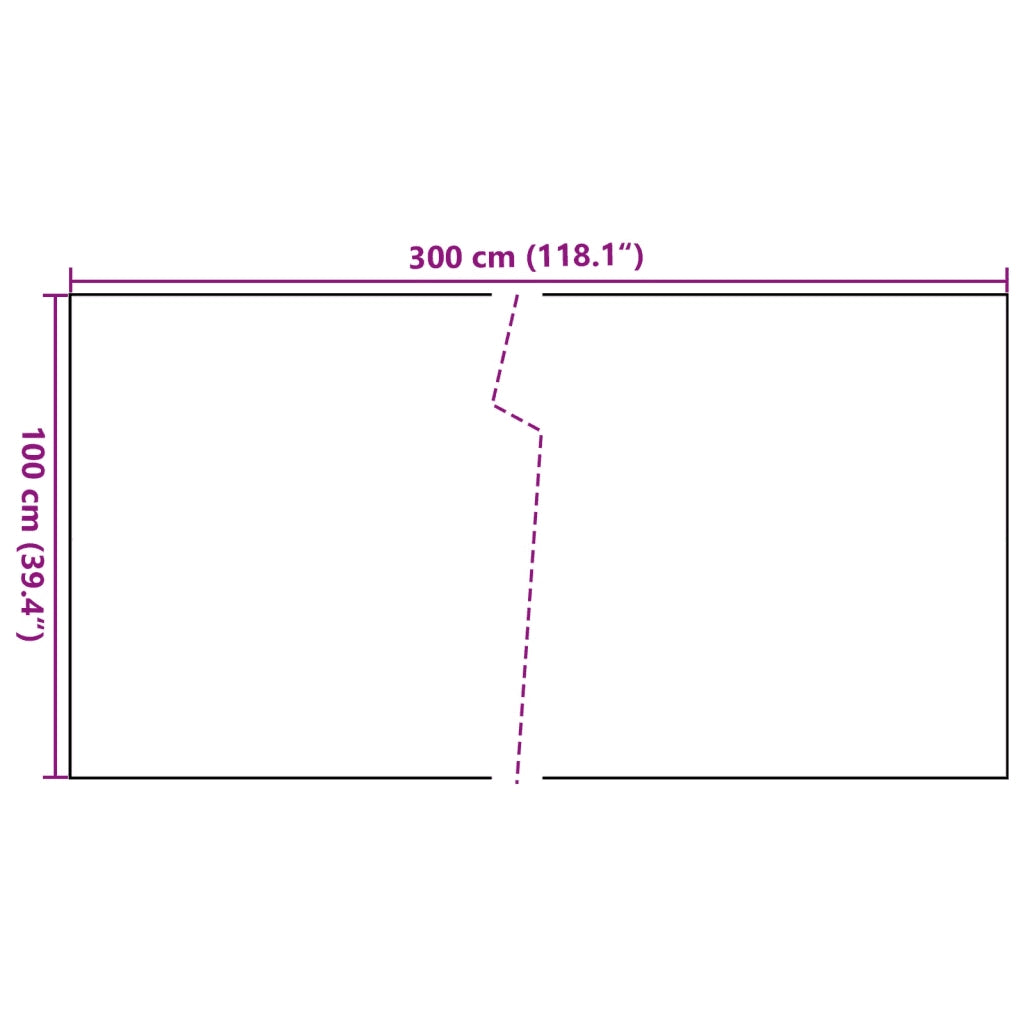 Paravento da Balcone Nero 300x100 cm in Polyrattan 156297
