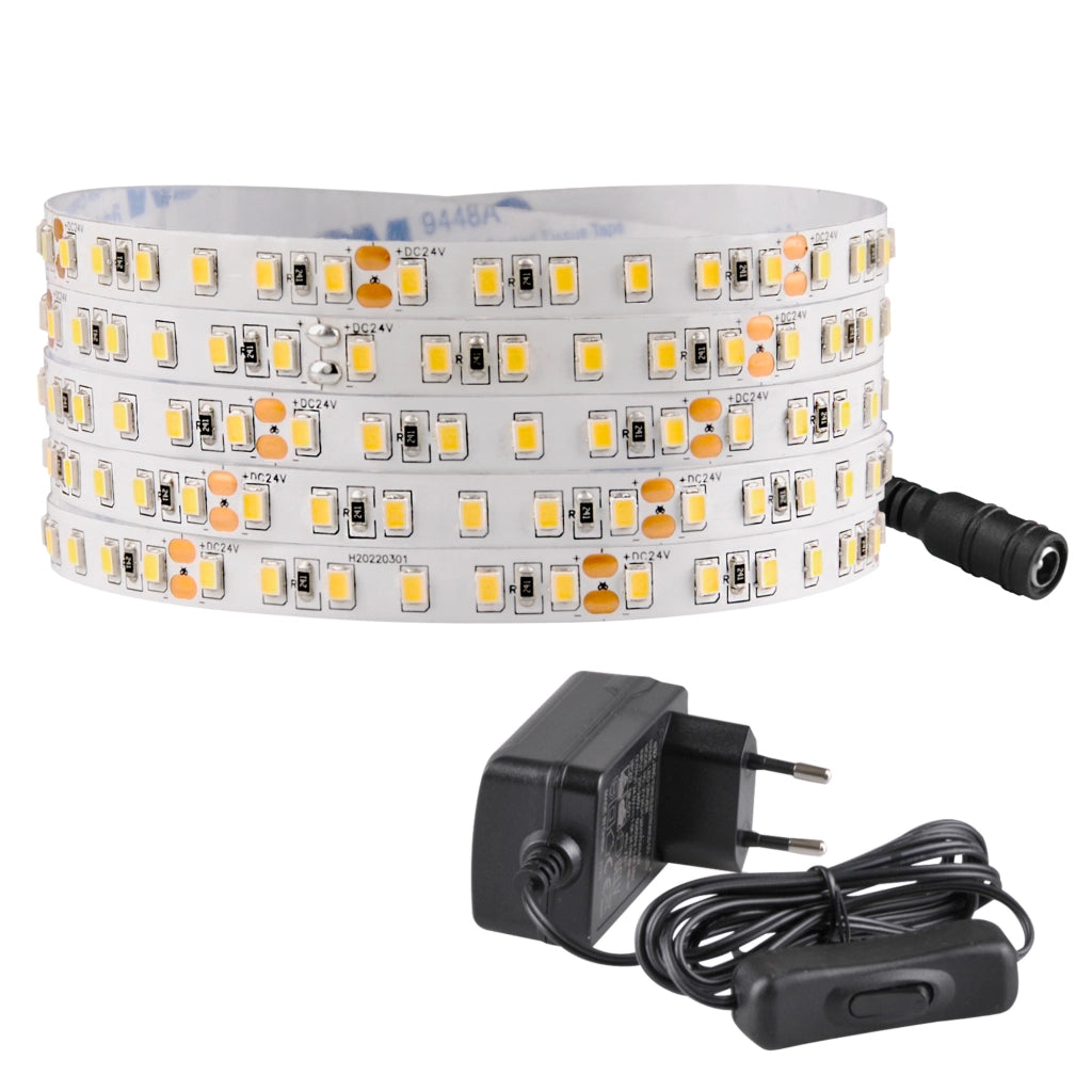 Kit striscia LED 24V 3m IP20 4000K con switch Polux