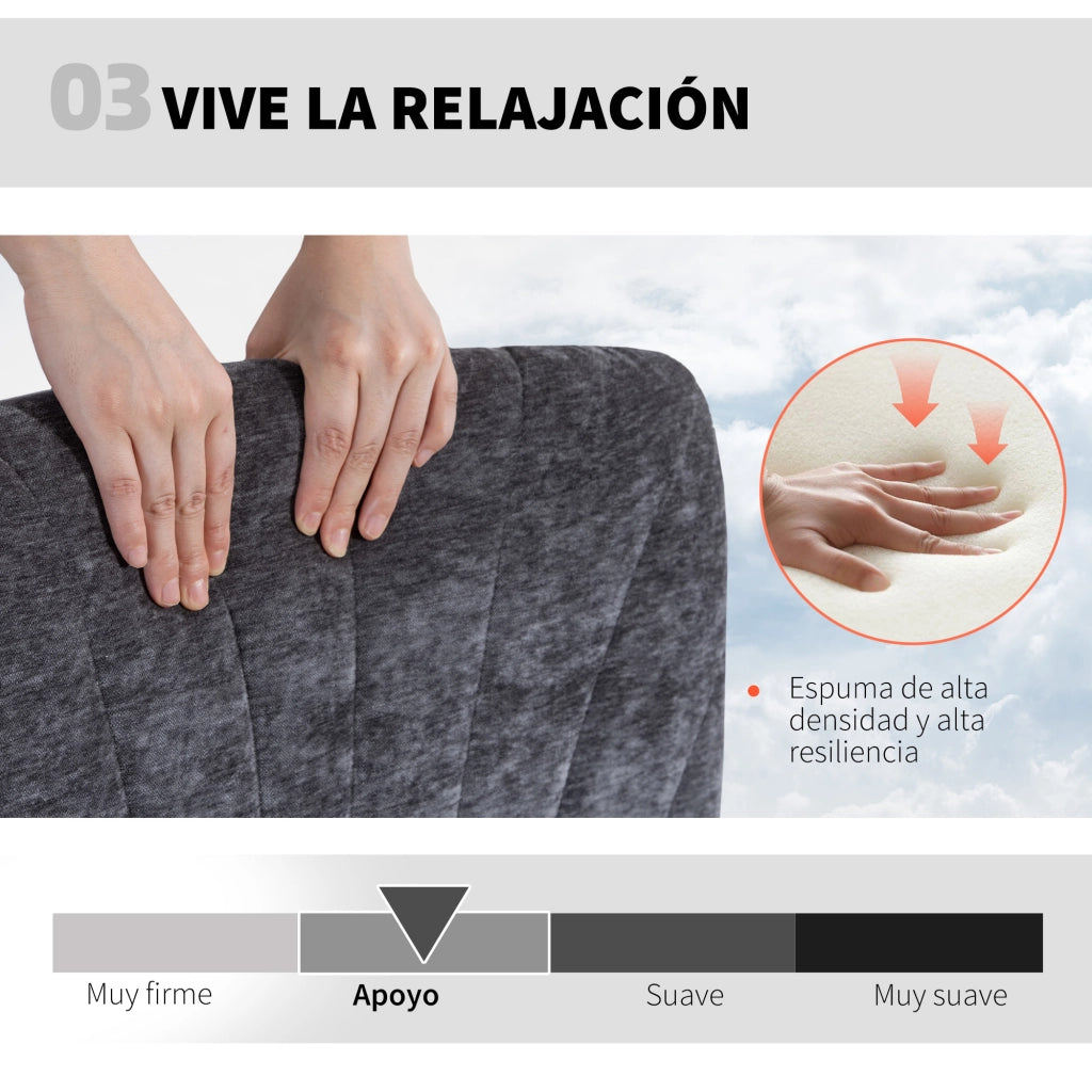 Sedia da Ufficio con Seduta Larga ¨C Minimal ¨C Grigio