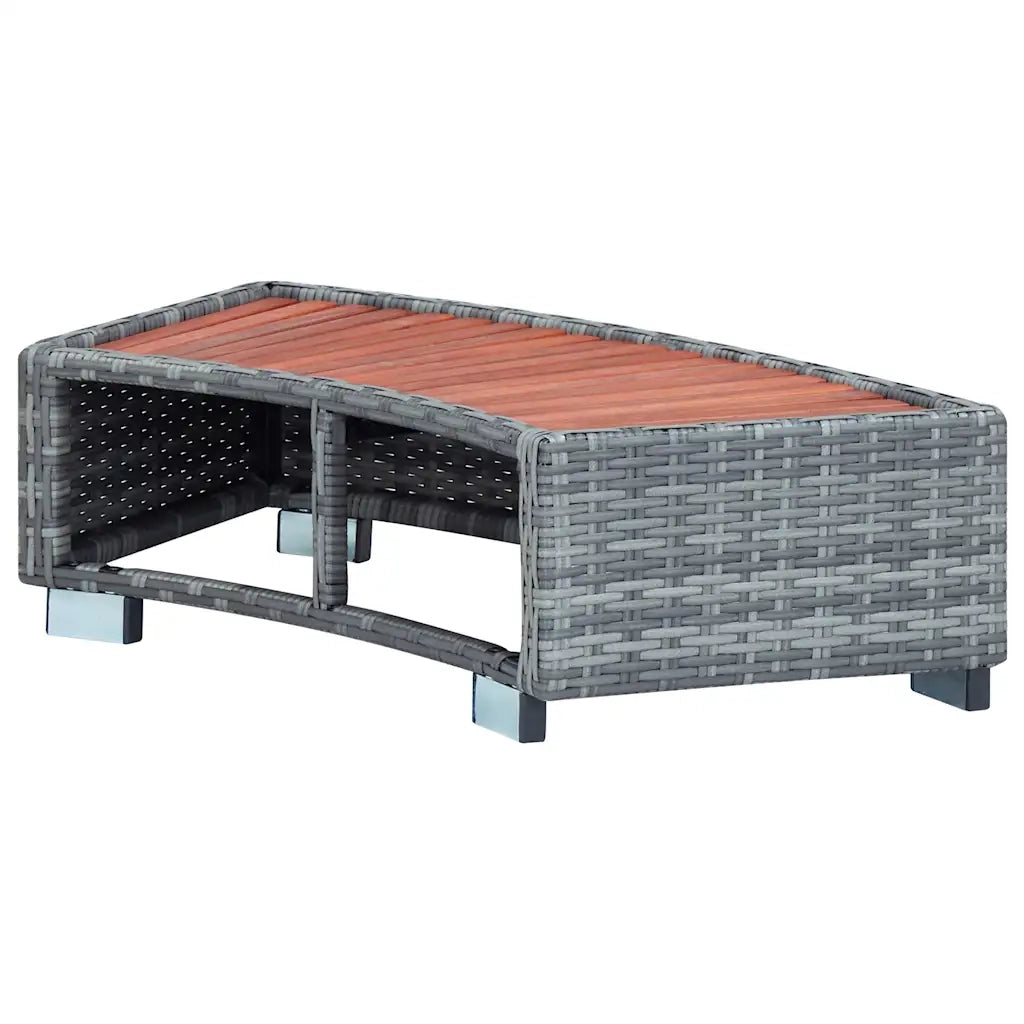 Scalino per Spa Grigio in Polyrattan 92x45x25 cm CFW8973203