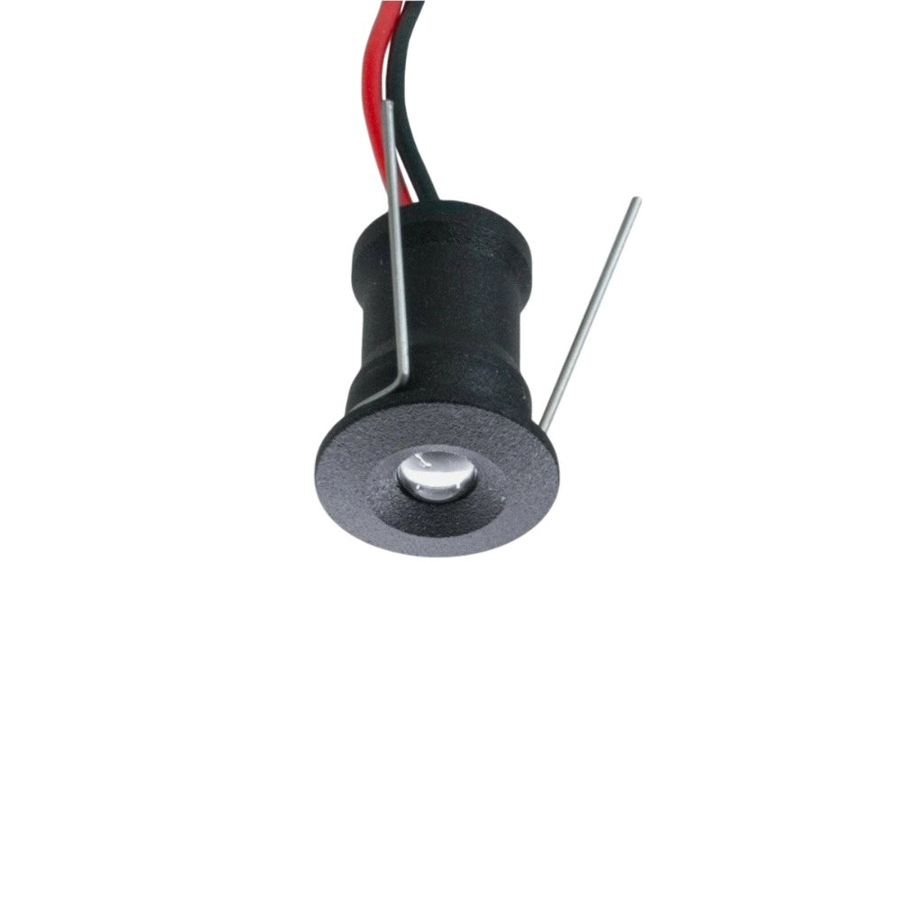 Mini faretto LED Nero da incasso 1W 12V IP65 punto luce Naturale 4000K cielo stellato per bagno doccia esterno segnapasso scale vetrine mobili camper