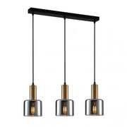 Lampadario Italux Santia 3 Luci E27 Rame/Nero Dimmerabile