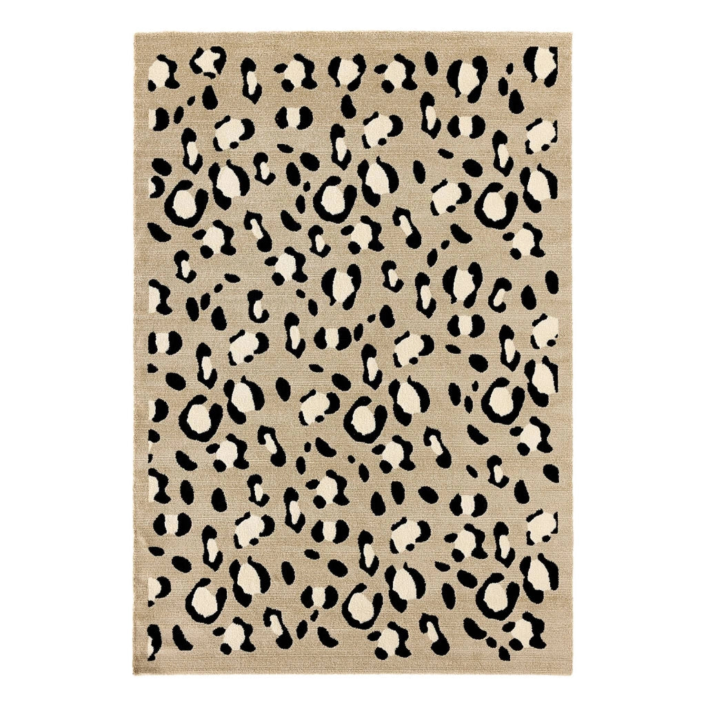Tappeto interno motivo leopardo beige