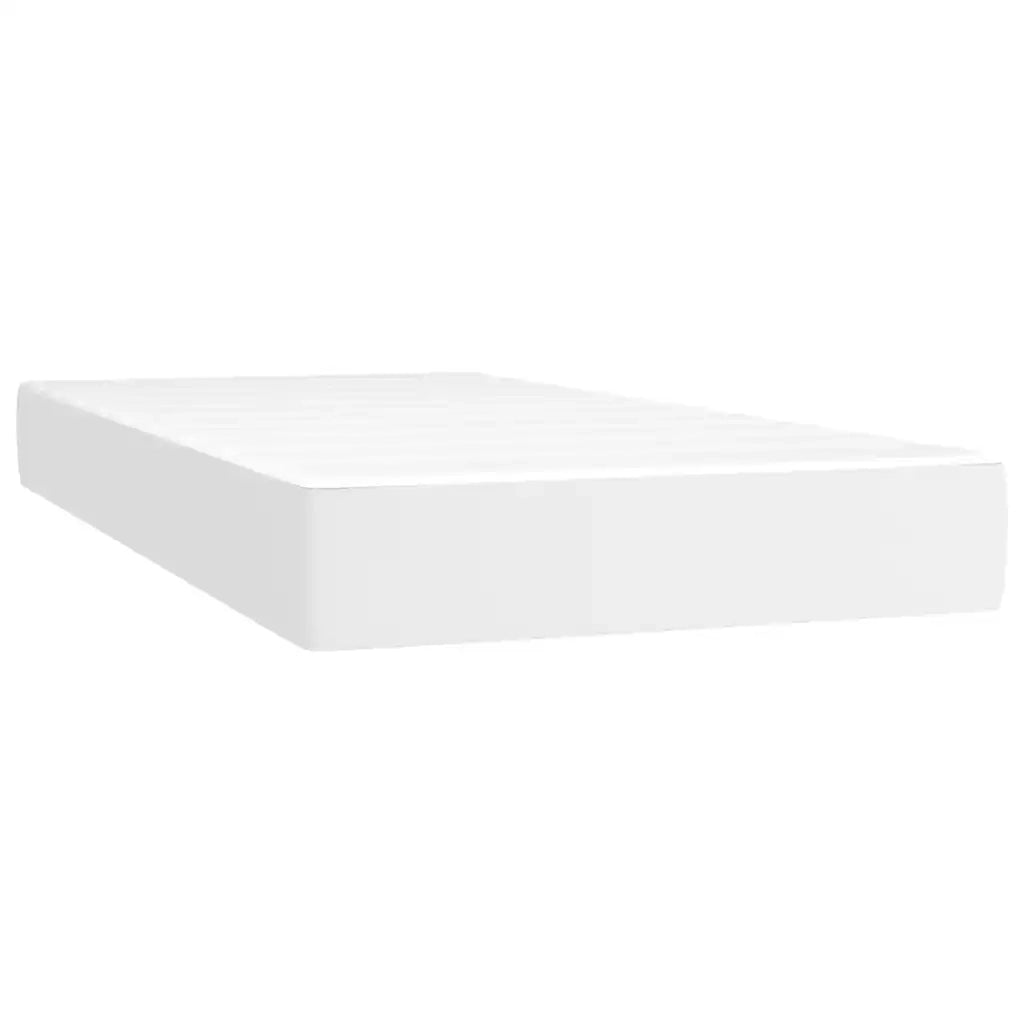 Giroletto Molle con Materasso e LED Bianco 120x190cm Similpelle 3270294