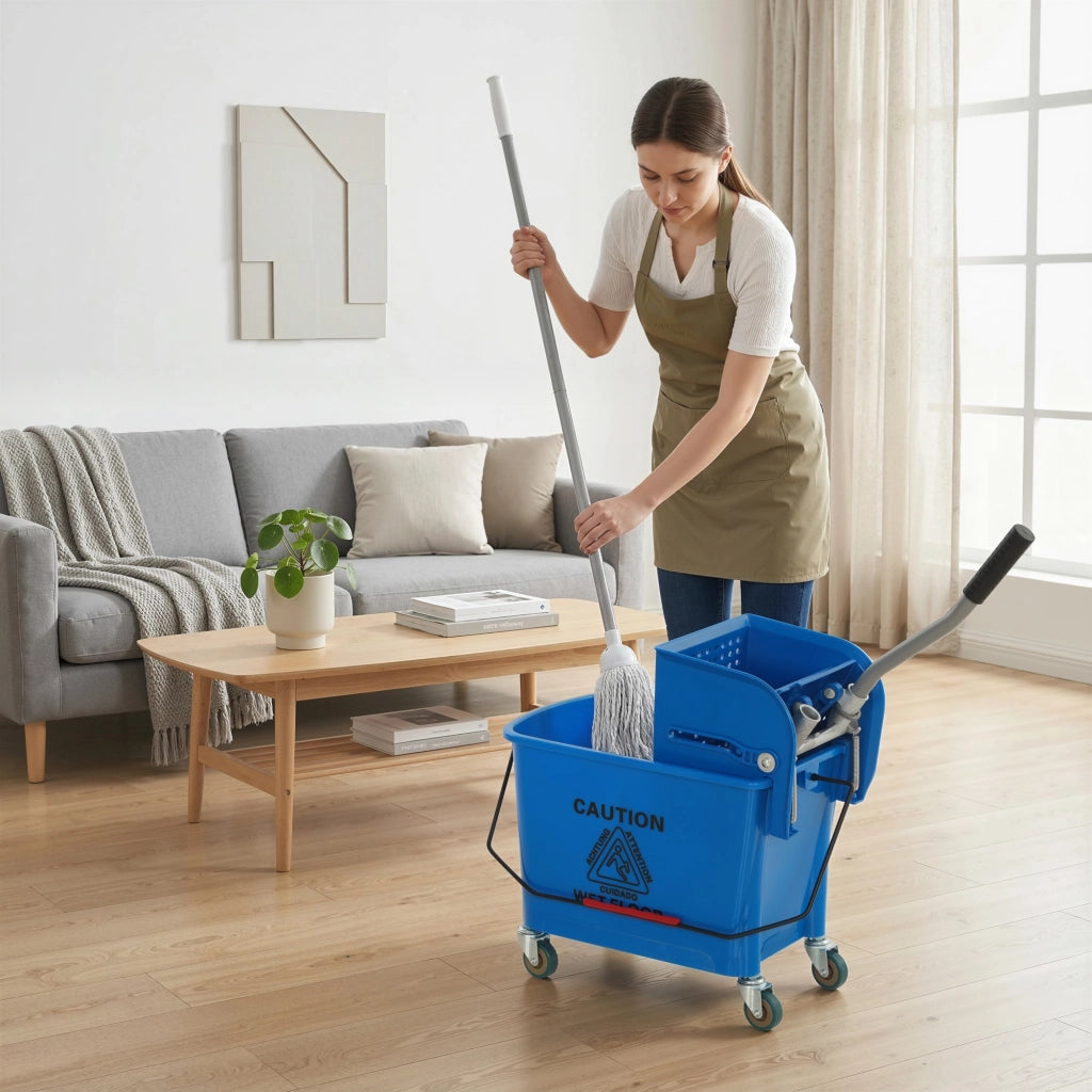 Secchio con scolapanni e pannello separatore ¨C Minimal ¨C 45x26,5x70 cm Blu