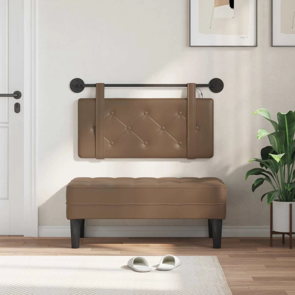 Testiera sospesa Con luce LED Cappuccino Similpelle 3424103