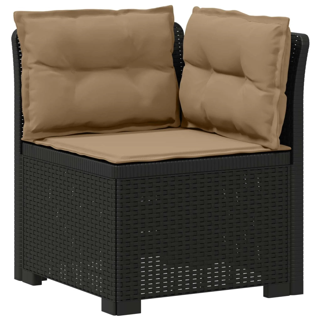 Divano da Giardino 5 Posti con Cuscini Stile Rattan PP 3444052
