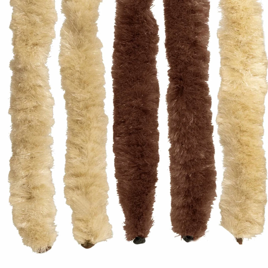 Tenda per insetti in chenille Marrone e Beige 100 x 220 cm 42034450