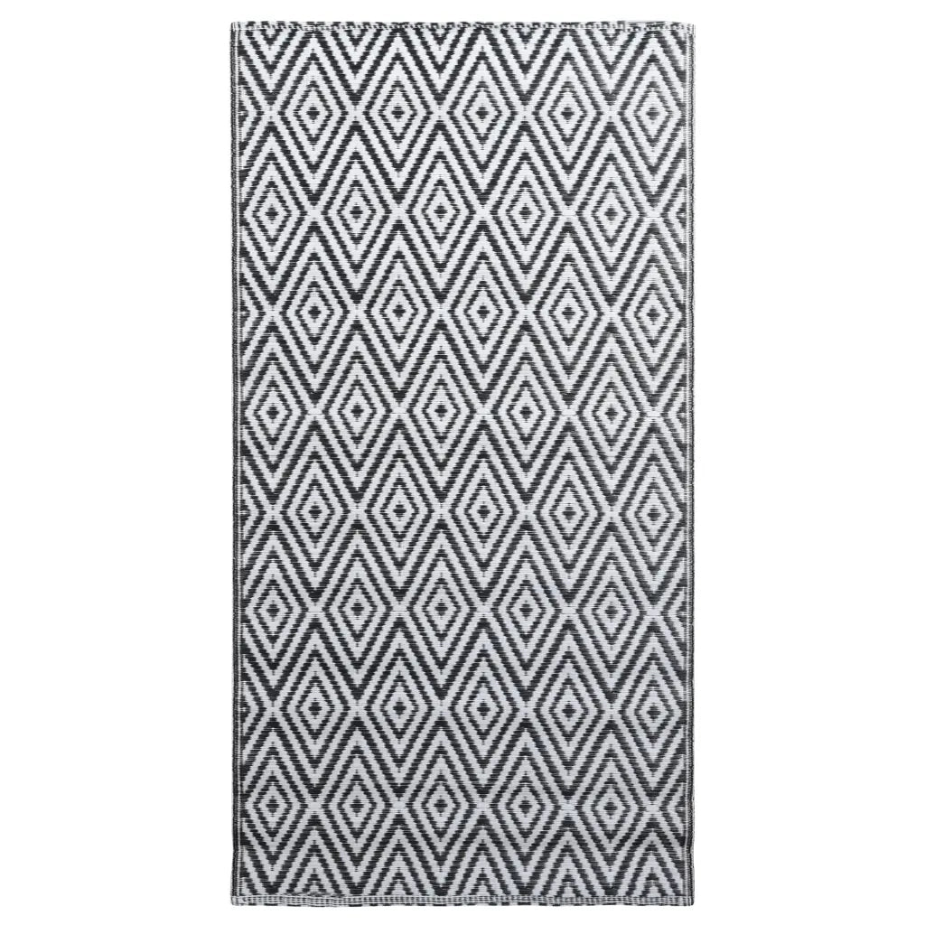 Tappeto da Esterni ARAKIL Bianco e Nero 120x180 cm in PP CFW6019070