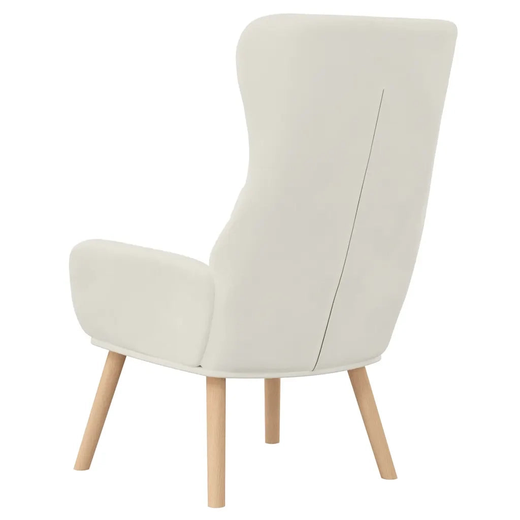 Sedia Relax Bianco Crema Velluto 341360