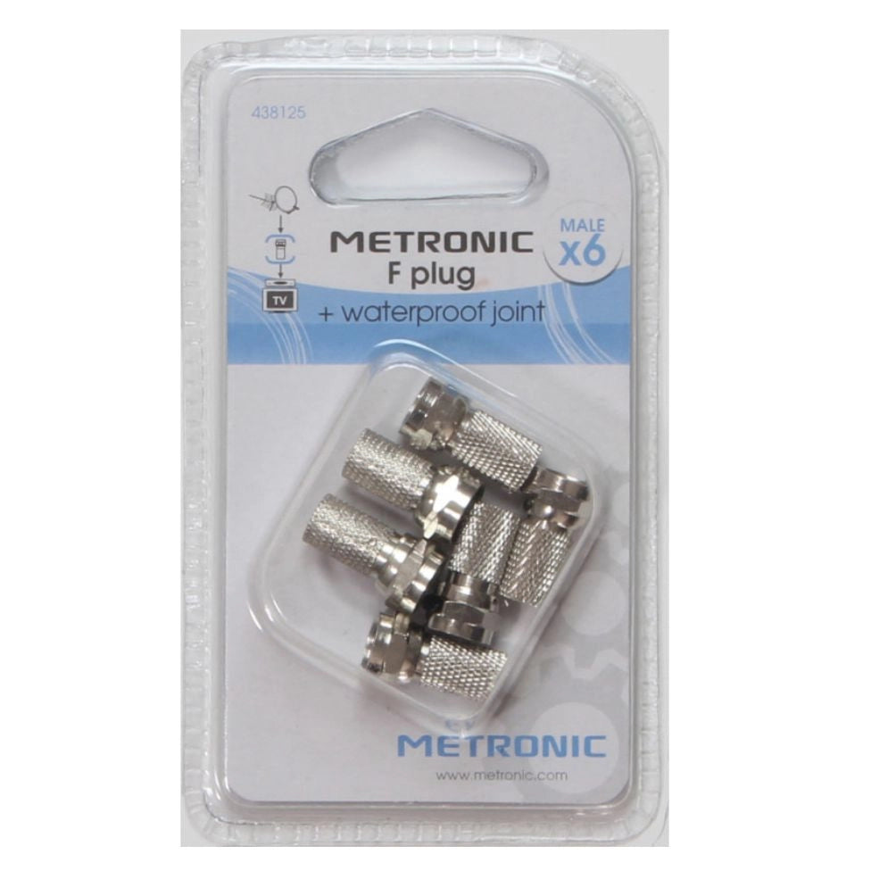 Spina TV a F con o-ring per cavi da 6,8mm