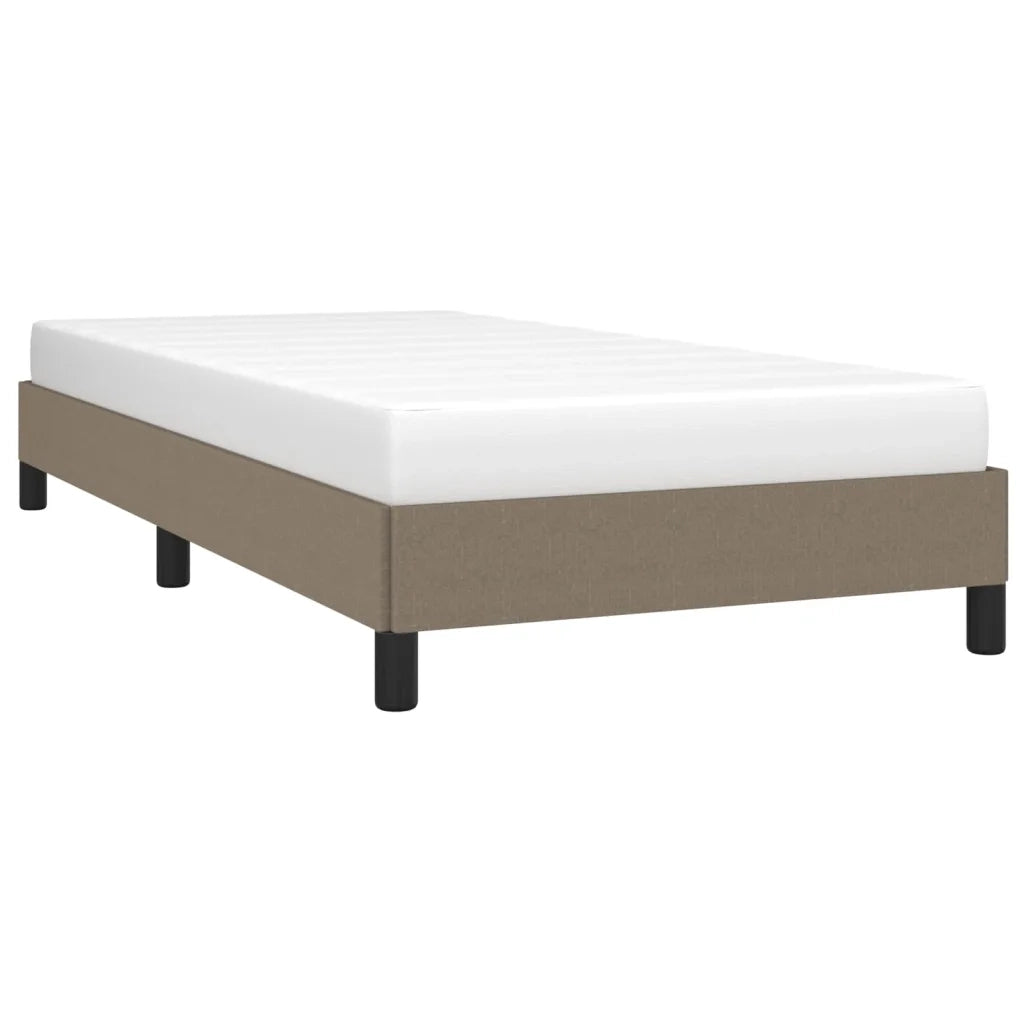Letto singolo | Letto per adulti | Giroletto senza Materasso Tortora 90x200 cm Tessuto