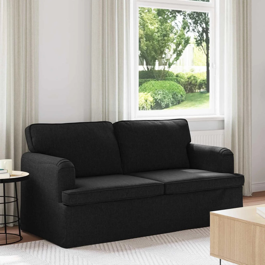 Divano | Divano da soggiorno | Sofa Nero 162 x 80 x 85 cm Tessuto
