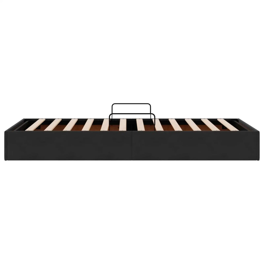 Letto ottomano con archiviazione Nero 90 x 190 cm Velluto 3442852