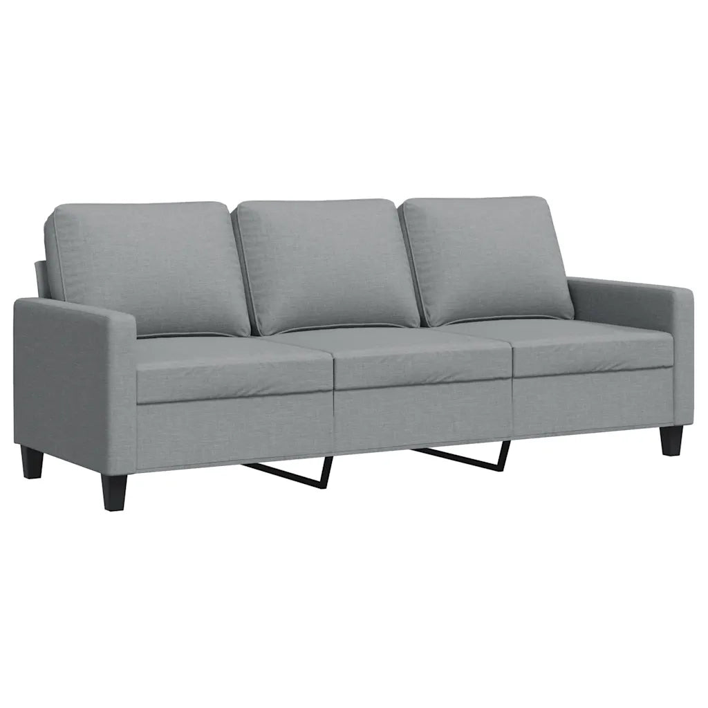 Divano a 3 Posti-Sofa 3 Posti Grigio Chiaro 180 cm in Tessuto 924778