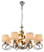 Lampadario Candellux Denis 38-23469 cromo 8xE14 Ø80cm
