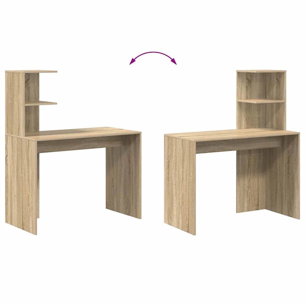 Scrivania | Tavolo da Ufficio rovere sonoma 102 x 50 x 124 cm Legno multistrato