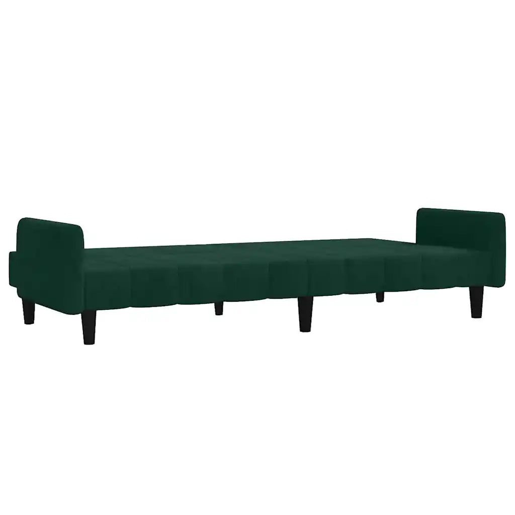 Divano letto | Sof¨¤ letto | Letto singolo a 2 Posti Verde Scuro in Velluto