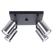 Lampada da soffitto WINX 4 nero/cromo