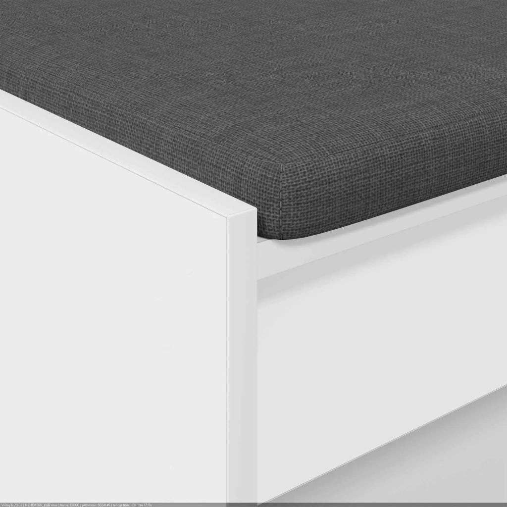 Panca per ingresso con cuscino Bianco 103 x 38 x 45 cm 891584