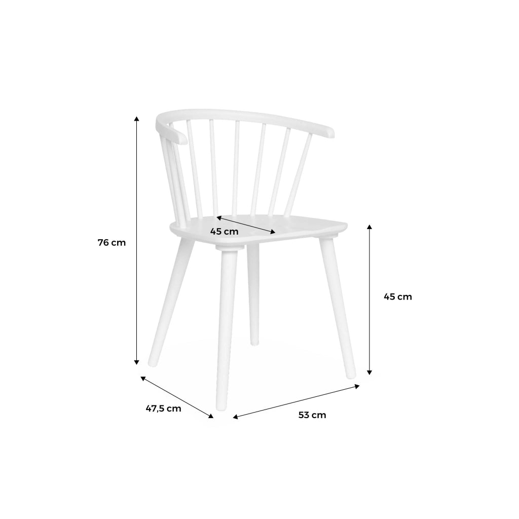 Set di 4 sedie in legno, nero