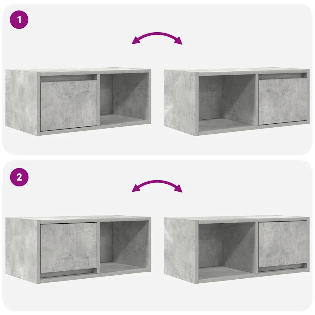 Mobile per TV | Armadietto TV | Mobile Porta TV Grigio Cemento 60x31x25,5 cm Legno Multistrato