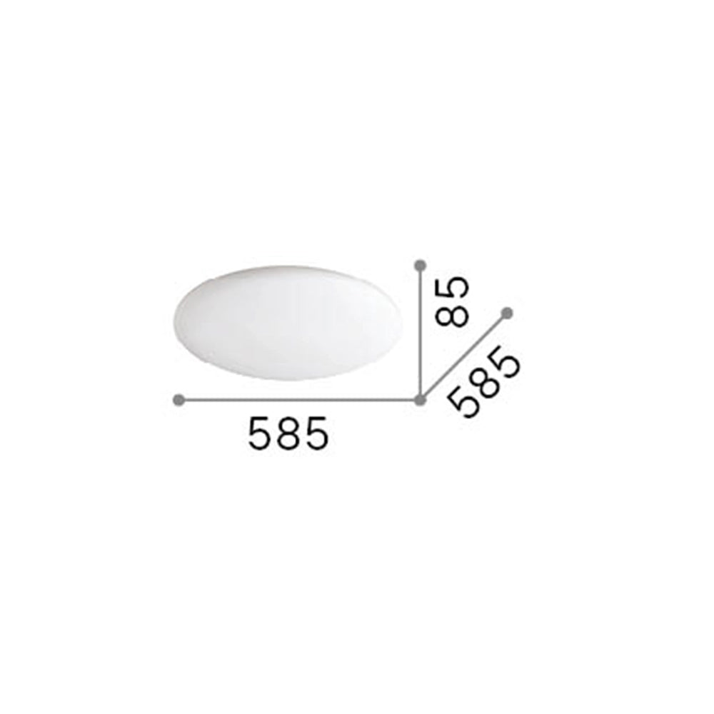Plafoniera Moderna Level Metallo Bianco Led 37,5W 3000K Luce Calda