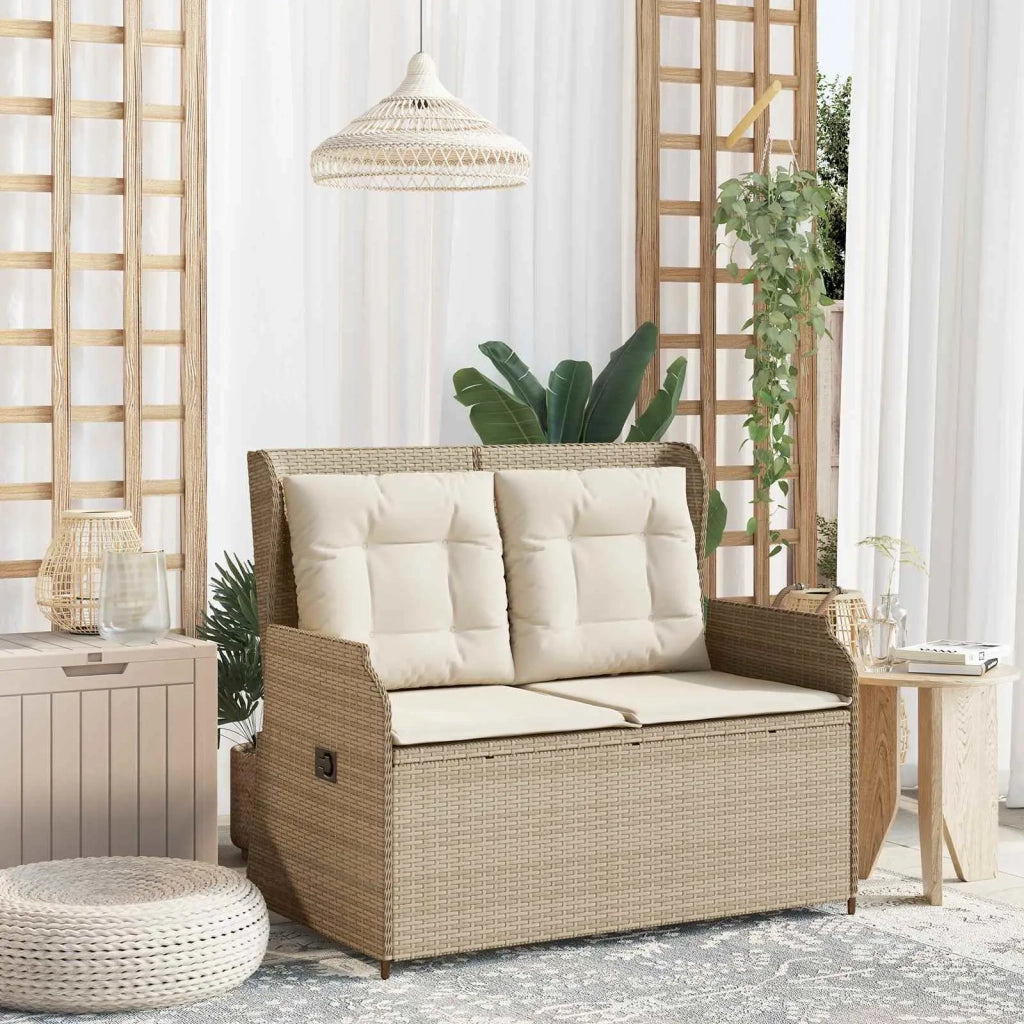 Panchina da Giardino | Panca da Giardino Beige polyrattan