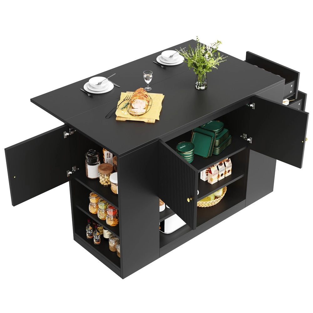 Credenza Cucina con Cassetti e Ripiani ¨C Xylo ¨C Nero
