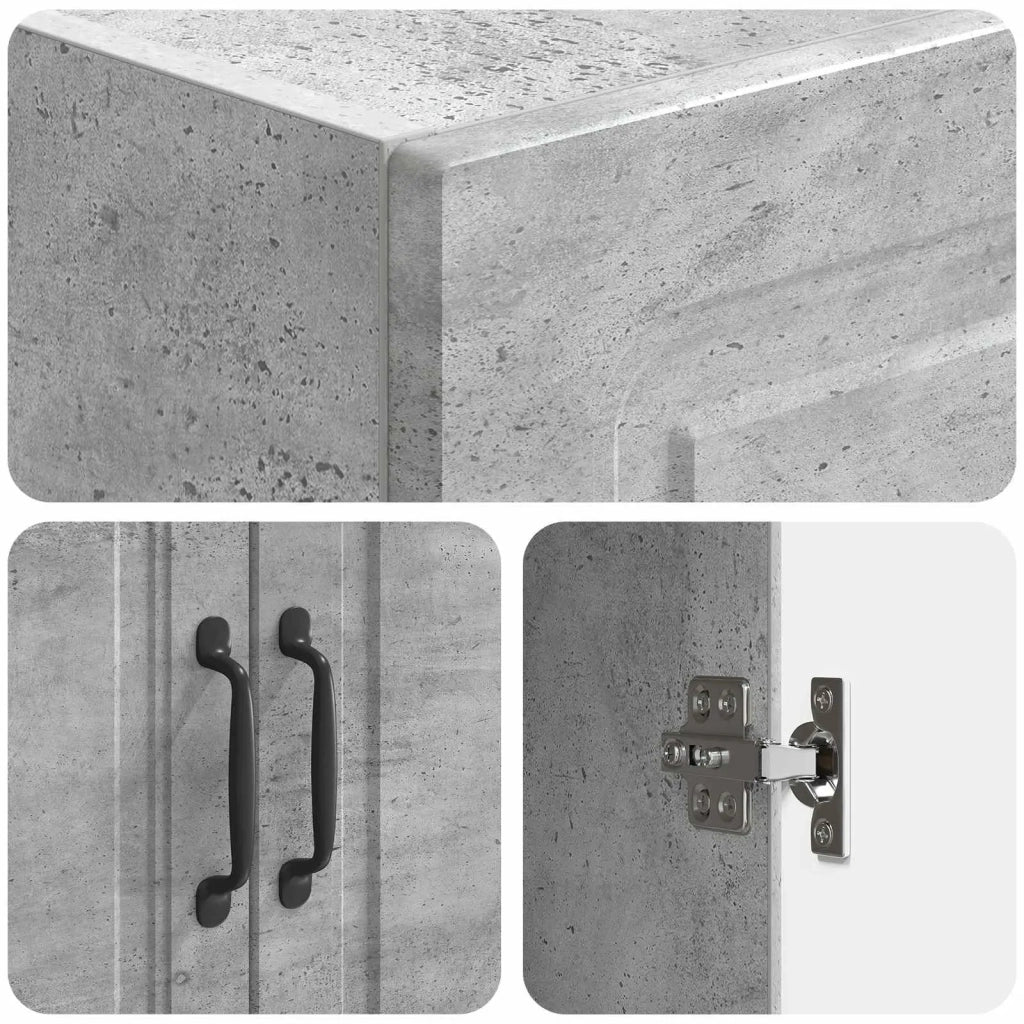 Set di armadi 2 pcs Grigio Cemento Legno ingegnerizzato 3416982