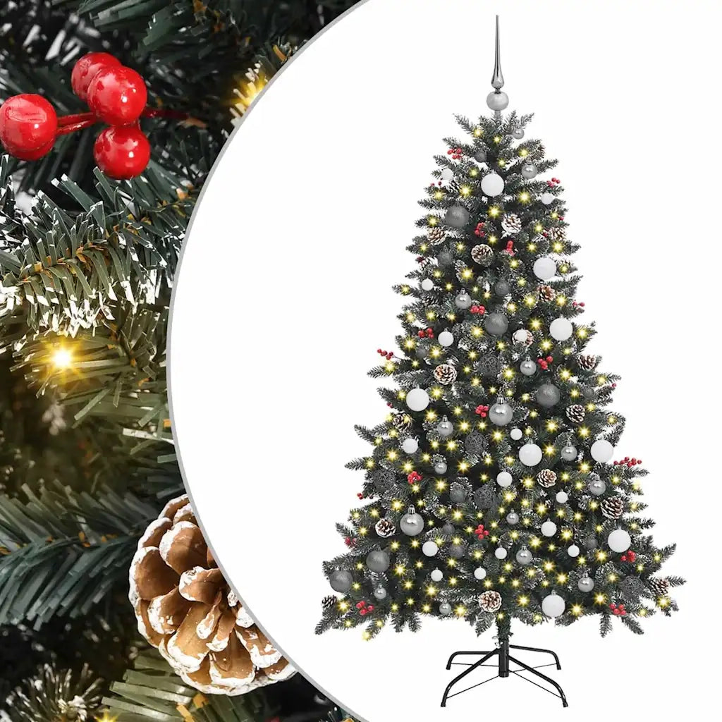 Albero di Natale artificiale con 300 LED Verde 180 cm 3395879