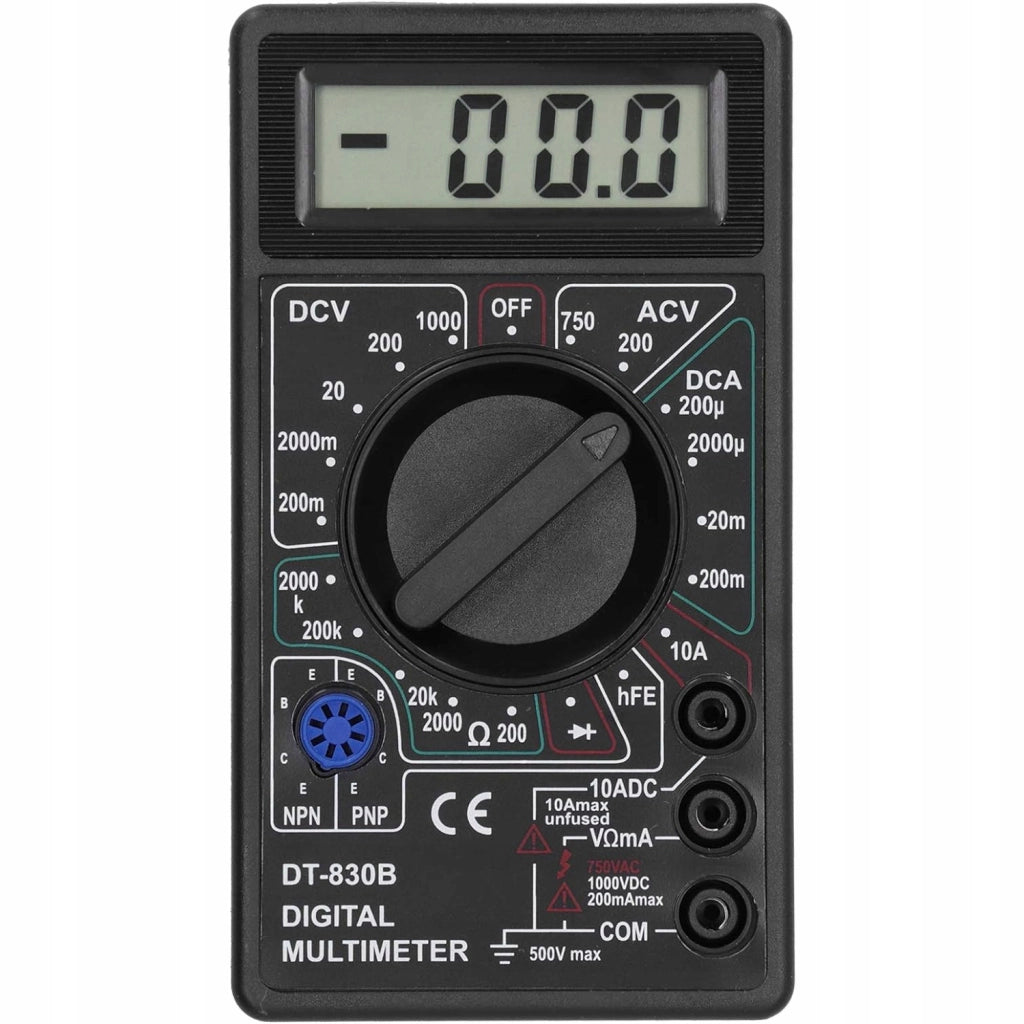 Multimetro Digitale Mini DT-830B – Display LCD, Misura Tensione AC/DC, Corrente, Resistenza | Compatto e Preciso