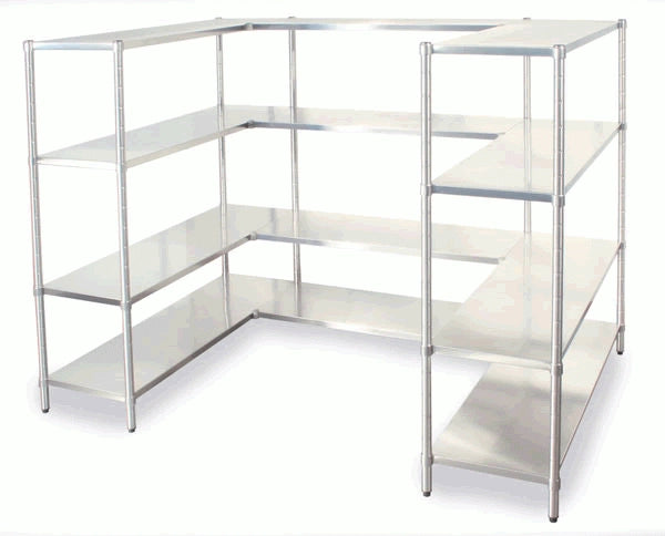 Scaffale in acciaio inox cm. 200x50x200h