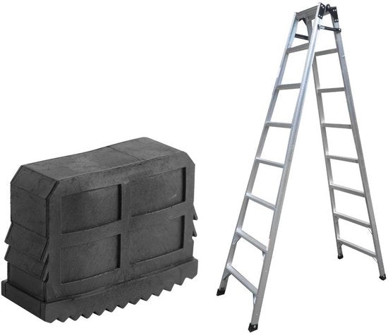 Accessori per scale - Pantofole antiscivolo - Tappetino di protezione - Nero - Accessori per scale - Sicurezza e stabilità - Adatto a tutte le età - 1