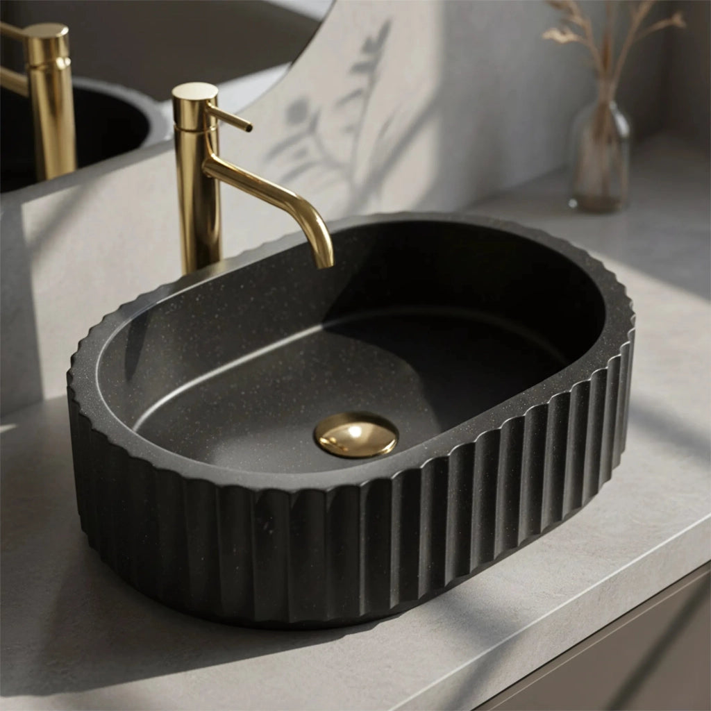 Lavabo Da Appoggio Rea Margaret Black