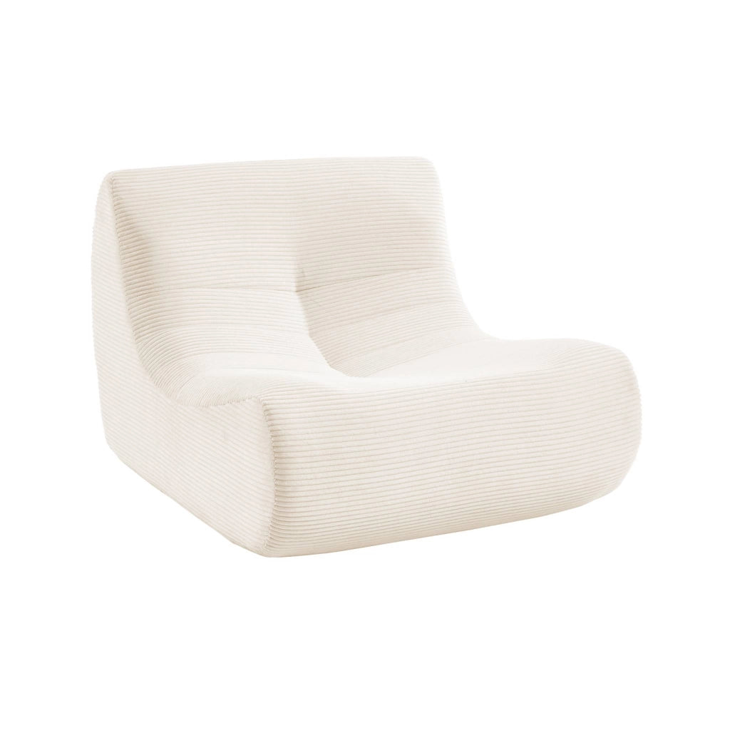 Divano modulare velluto, 2 posti, crema