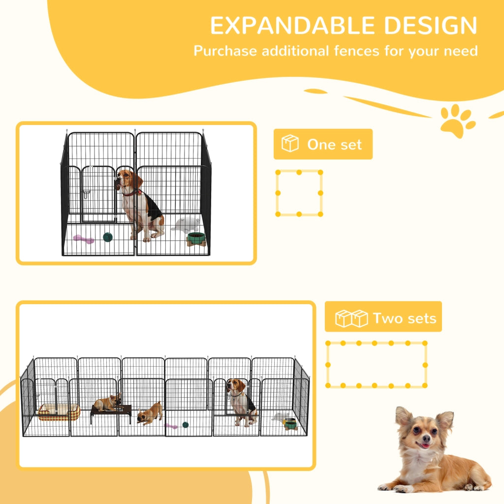 Recinto per Cani Modulabile ¨C zephmum ¨C Grigio 80x150x100 cm