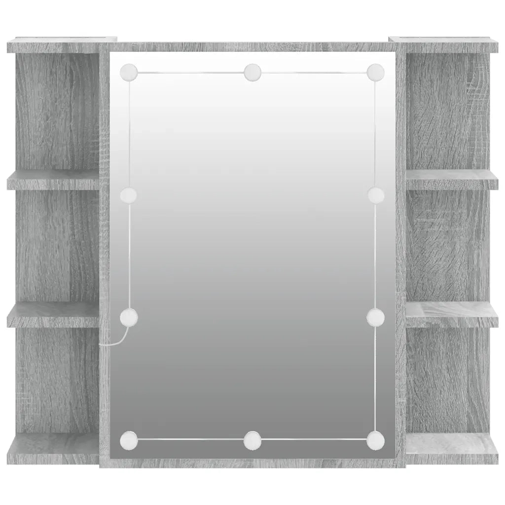 Mobile a Specchio | Armadio da bagno con LED Grigio Sonoma 70x16,5x60 cm