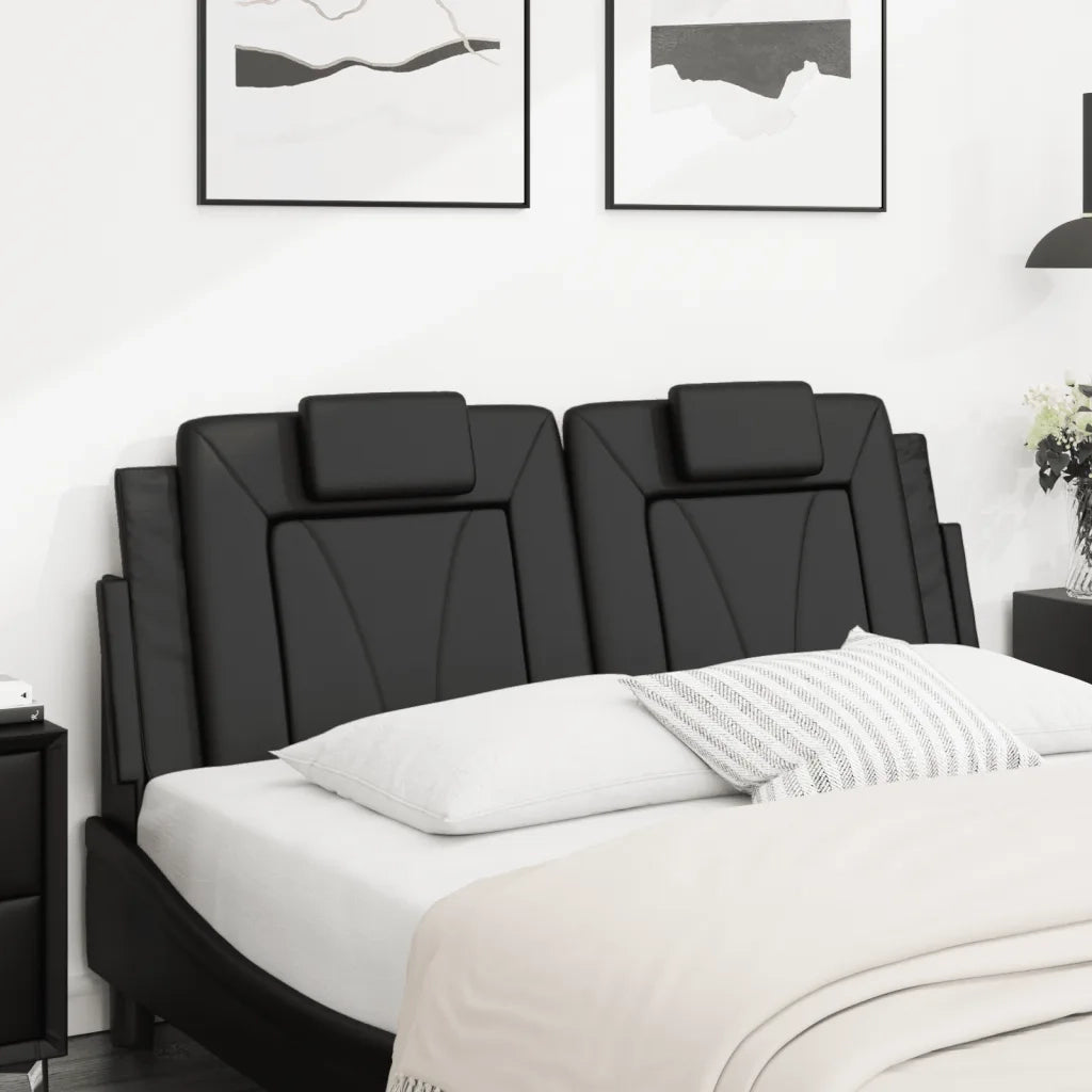 Cuscino Testiera Viana Nero 120 cm in Similpelle 374781