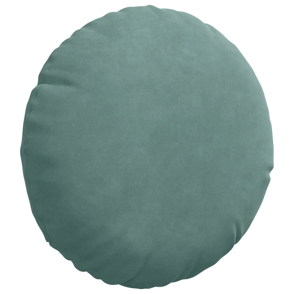 Cuscini per Seduta 2 pcs Verde Mare Ø30 x 13 cm Velluto 42014110