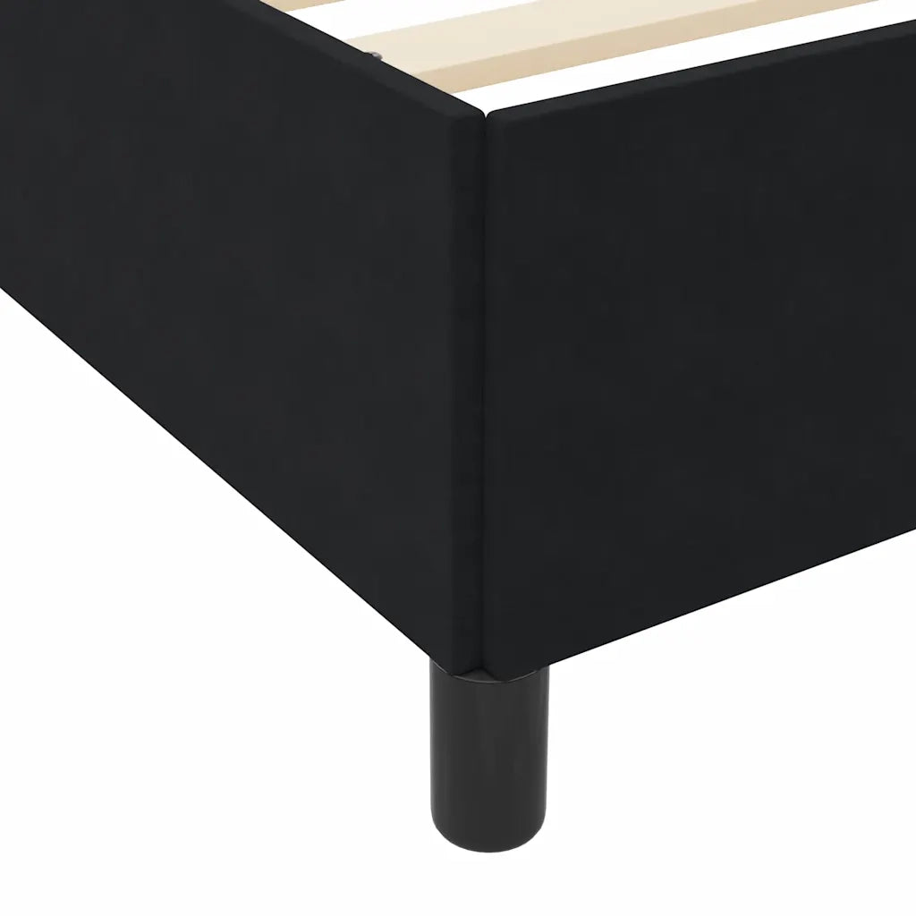 Struttura del letto con materasso Nero 120 x 190 cm Tessuto 3399050